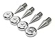 PrecisionGeek - Lautsprecher Edelstahl Spikes M8, Boxen Spikes und Unterlagen für Lautsprecher, Schwingungsdämpfer, Silber Aluminium Runden 20mm Durchmesser, Spikes Boxen - Satz von 4 Stück