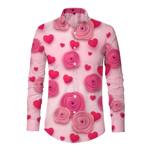 T-shirt impression 3D homme rose taille S fini les vêtements ternes