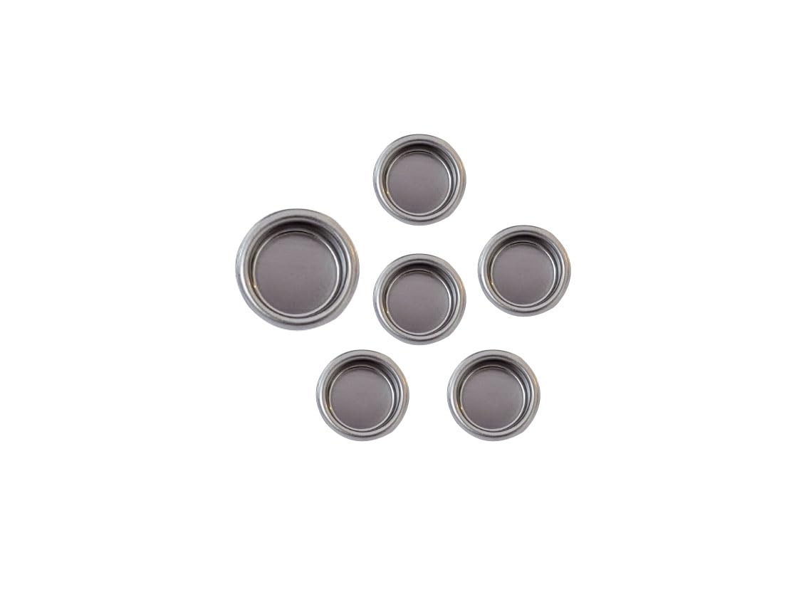 QCAASolid Brass Finger Pull, 3/4", Nickel, 6 Pack, Made in Taiwan