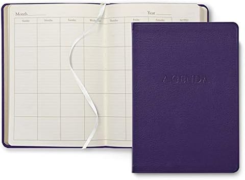 Undated Desk Weekly Planner, by Gallery Leather, 8"x5.5" (Camden Orchid)