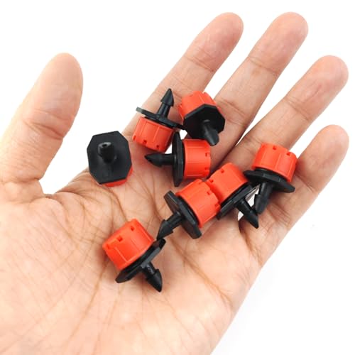 GXXMEI 150PCS Adjustable Irrigation Drippers Sprinklers 1/4 Inch Emitter Dripper Micro Drip Irrigation Sprinklers for Watering System