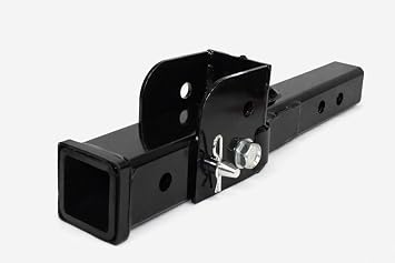 Folding Hitch Adapter, 2 Inch Hitch Mount Shank for Cargo Carrier and Wheelchair Carrier, Heavy Duty Steel