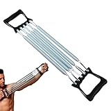 Kisangel 1pc Spring Chest Expander with 5 Springs Arm Muscle Strength Exercise Gym Stretch Rope Arm Trainer for Indoor Fitness Workout