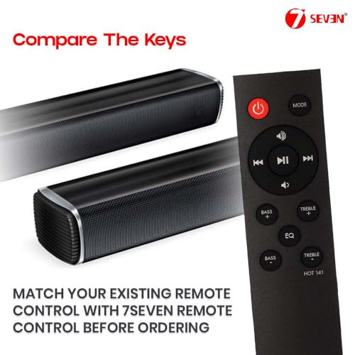 7SEVEN® Compatible with Fingers Soundbar Remote Control Suitable for Octane-100 Soundbar Model Subwoofer Music System Match Key by Key Exactly with Existing Original Remote Controller 5 41fodkXbgML