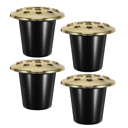 Toyvian 4pièces Pots De Funéraires Plastique à Écrous pour Décorations De De pour Arrangements Floraux Au Cimetière