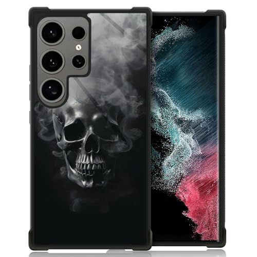 Coque Samsung S23 Ultra motif tête de mort fumée en TPU souple CARLOCA