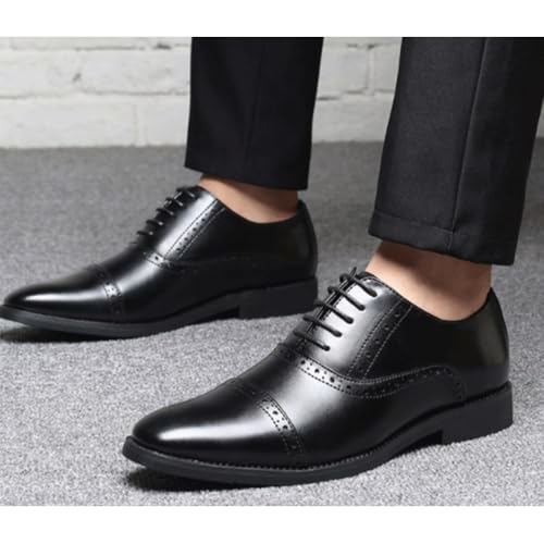 Men's Formal Office Shoes Monk Strap Leather Dress Loafers Pointed-Toe Wedding Style Comfortable Fit Soft Insole Business Slip Resistant Look2