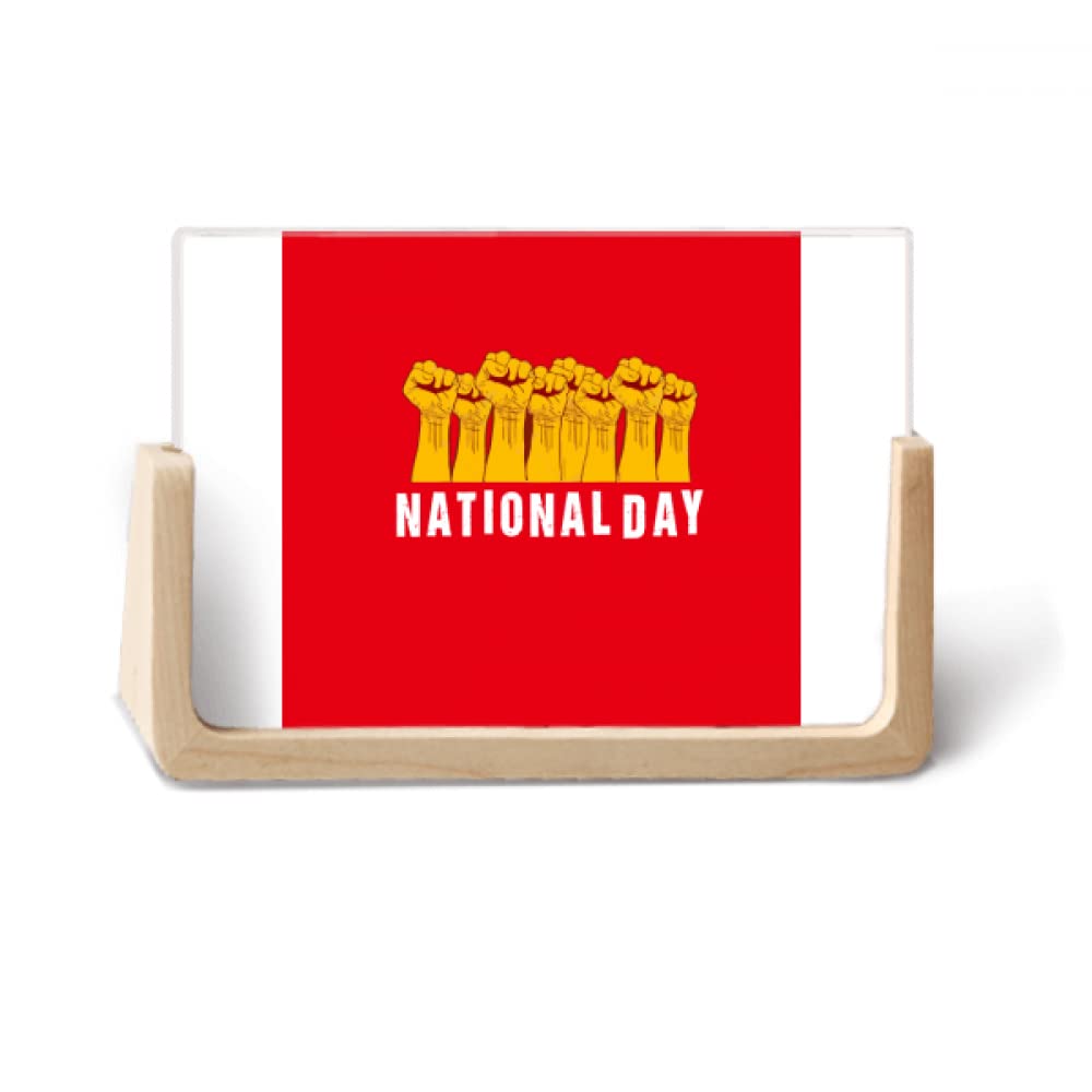 National Day Strong Nation Photo Wooden Photo Frame Tabletop Display