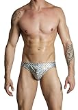 Gary Majdell Sport Mens Silver Mermaid Print Contour Pouch Bikini Swimsuit Large