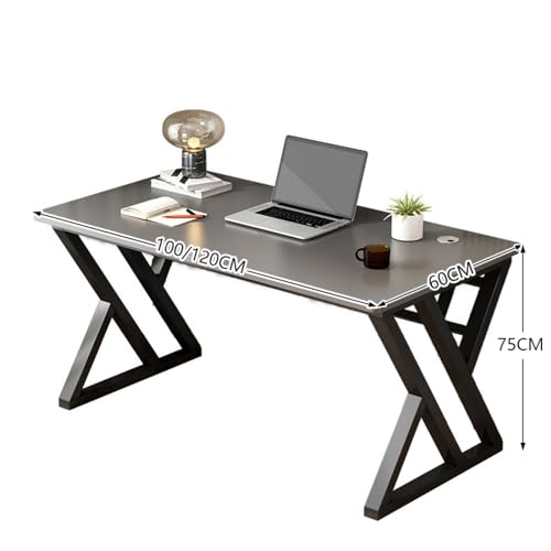 Mobilier de bureau à domicile robuste en métal blanc de 120 cm