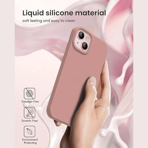 Image of Premium Liquid Silicone Case for iPhone 11 - Slim Full Body Protective Back Cover with Soft Microfiber Lining, Anti-Slip Grip Scratch Resistant Phone Case(Peach)