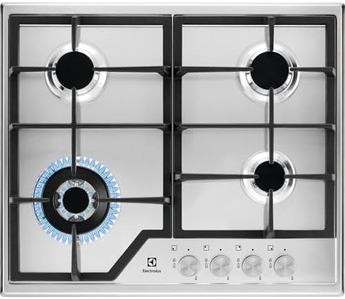 Electrolux KGS6436SX Placa de gas, 4 fuegos, Quemador Wok, 1 ultr...