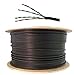 CAT5e 1000FT UTP Outdoor Direct Burial UV Cable Solid Conductor Black