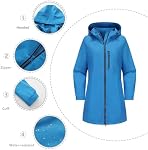 Women's Lightweight Waterproof Hooded Softshell Jacket Windbreaker Rain Coat for Spring and Fall