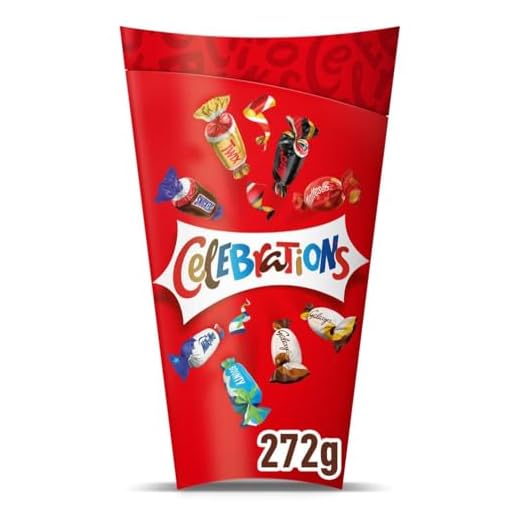 CELEBRATIONS - Boîte cadeau avec assortiment de minis chocolats SNICKERS, TWIX, MARS, MALTESERS, BOUNTY et autres - 272g