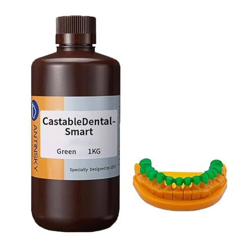 Antinsky Resina dentária inteligente moldável para impressora 3D DLP LCD com cura UV de 405nm encolhimento ultra baixa fácil moldagem para molduras e coroas de restauração de implantes dentários verde