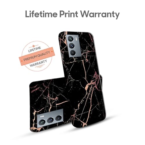 Image of COLORflow Back Cover Compatible with iQOO 9 SE 5G | Beautiful Black Golden Marble | Designer Printed Hard CASE Bumper Back Cover Compatible with iQOO 9 SE 5G