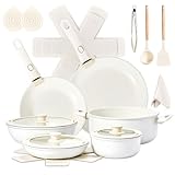 Complete 19-Piece Set for All Cooking Needs: This comprehensive cookware set includes 5 pots in various sizes and 2 lids, plus all necessary detachable handles and accessories, totaling 19 pieces. It covers every cooking task—from small-scale cooking...