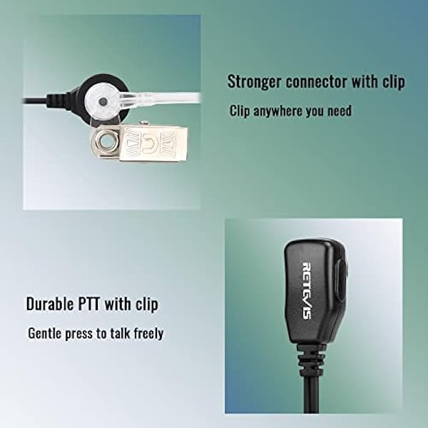 Retevis 2-pin Walkie Talkie трубка, трубка, трубка, совместимая с Motorola DP1400, CP040, GP68, GP88, GP300 CT150 Pro1150 HYT TC-500 TC-600 Walkies (2 шт).