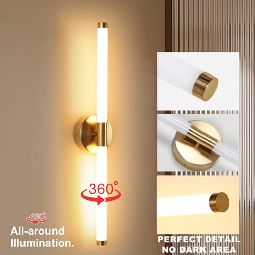 Image of Lamp master Round Acrylic LED Wall Light | Soft Bright White Lighting | Modern Luxury Mirror Light for Bathroom, Bedroom, Living Room, Hotel Passage | Energy Efficient Wall Fixture Pack of 1