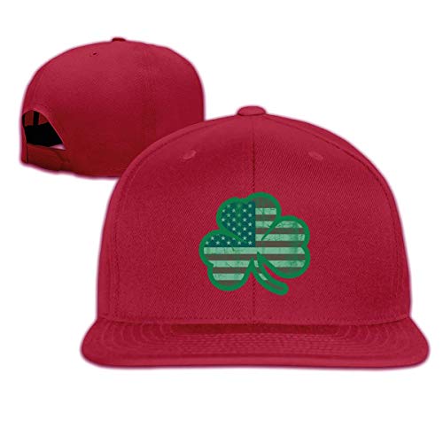Preisvergleich Produktbild Eileen Powell Irisches Kleeblatt Amerikanische Flagge Unisex Erwachsene Hüte Klassische Baseballmützen Sporthut Schirmmütze
