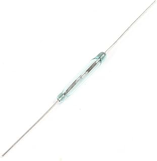 Aexit ORD324 Silver Sensors Tone Round Leads Green Glass Tube NO SPST Vibration Sensors Reed Switch