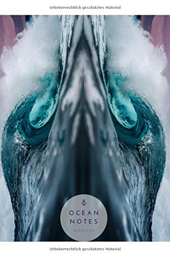 Ocean Notes: Wellenbrecher | Grafik Design Kunst | Notizbuch | Journal | A5 | 100 linierte und nummerierte Seiten mit Inhaltsverzeichnis