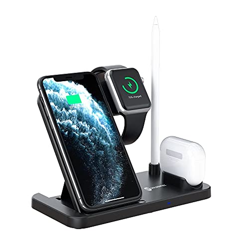 Carregador sem fio 4 em 1 para iPhone, Apple Watch, AirPod e Apple Pencil | GT