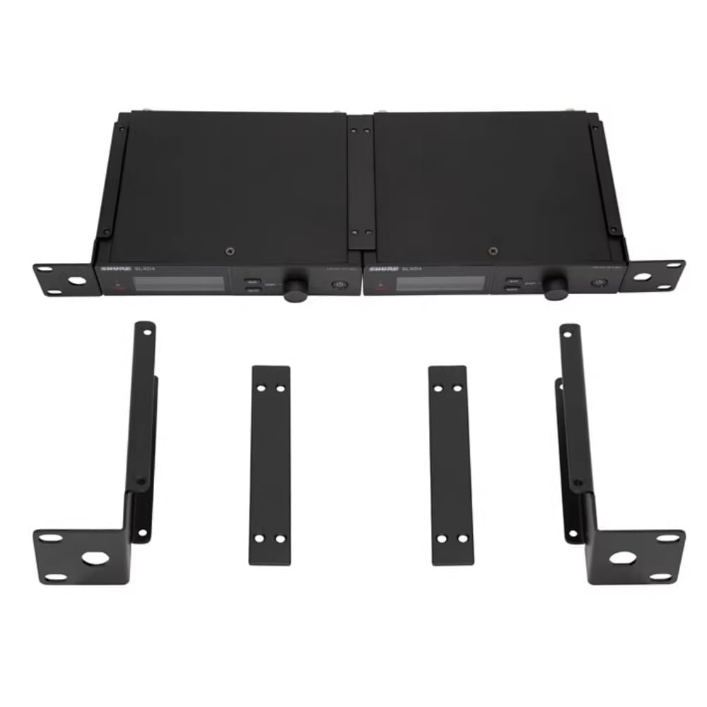 Sostituzione UA507 Dual Rack Mount Hardware per Dual Shure BLX24R/B58 Wireless Vocal Rack-mount Set Ricevitore Rackmount, Nero