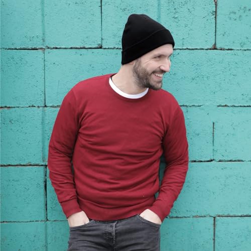 Image of Rosoz Beanie for Men Women Cuffed Knit Hat Winter Beanies Skull Cap Unisex