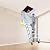Undercat 11 Steps Attic Ladder, Retractable Pull Down Attic Stairs, Ceiling Mounted Folding Stairs with Pull Rod, Telescopic Loft Ladder Stair, 661Lbs Bearing Capacity, Blue+White