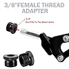 2 Pack Mic Screw Adapter, 5/8" Male to 3/8" Female Microphone Screw Thread Converter, Mic Stand Adapter for Microphone Mount to Camera Tripod, Black Metal Mic Screw for Studio Recording #4