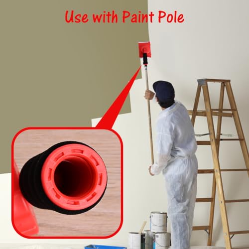 Paint Edge Trimmer, Paint Edger Tool for Walls with Two Replace Pad Adjustable Wall Corner & High Ceilings Pad Painter, Baseboard Painting Tool, Home Interior Painting Supplies