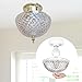 Evelots Ceiling Clip-on Light Bulb Shade-Lamp-Dome-Antique-Diamond Cut-Acrylic