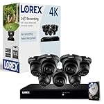 Lorex Fusion 4K PoE Outdoor/Indoor Smart Home Security Camera System, 4TB NVR, Black – 7 Dome IP Cameras, 16 Channel (Wired & Fusion WiFi) Surveillance, Color Night Vision, Smart Motion Detection…