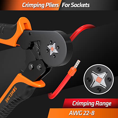 Someline Ferrule Crimping Tool Kit, Ratchet Wire Crimping Pliers For Awg23-7 With 23 Sizes Wire End Ferrule Terminals, Quadrilateral Wire Crimp Pliers With Ferrules Wire Kit Crimp Connectors #TOP2