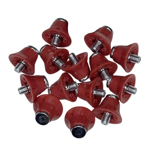 Menolana 14 Pieces Track Shoes Accessories Soccer Shoe Spikes M5 Turf Firm Ground Replacement Spikes for Athletic Sneakers, Red