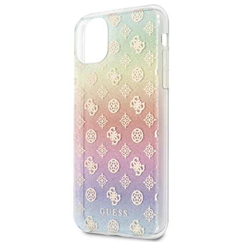 Guess Coque Iridescent 4G Peony pour iPhone 11 Pro Max Multicolore/Or GUHCN65PEOML