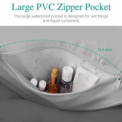 Gym Bag for Women,35L Lightweight Duffel Bag for travel with Multiple Pockets Personal Item Bag Water Resistant Weekender Overnight Carry on Bag fit Laptop 16" (1-Black)4