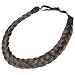 DIGUAN 2 Strands Synthetic Hair Braided Headband Classic Chunky Plaited Braids Elastic Stretch Hairpiece Women Girl Beauty accessory, 54g Boho (Dark Brown)