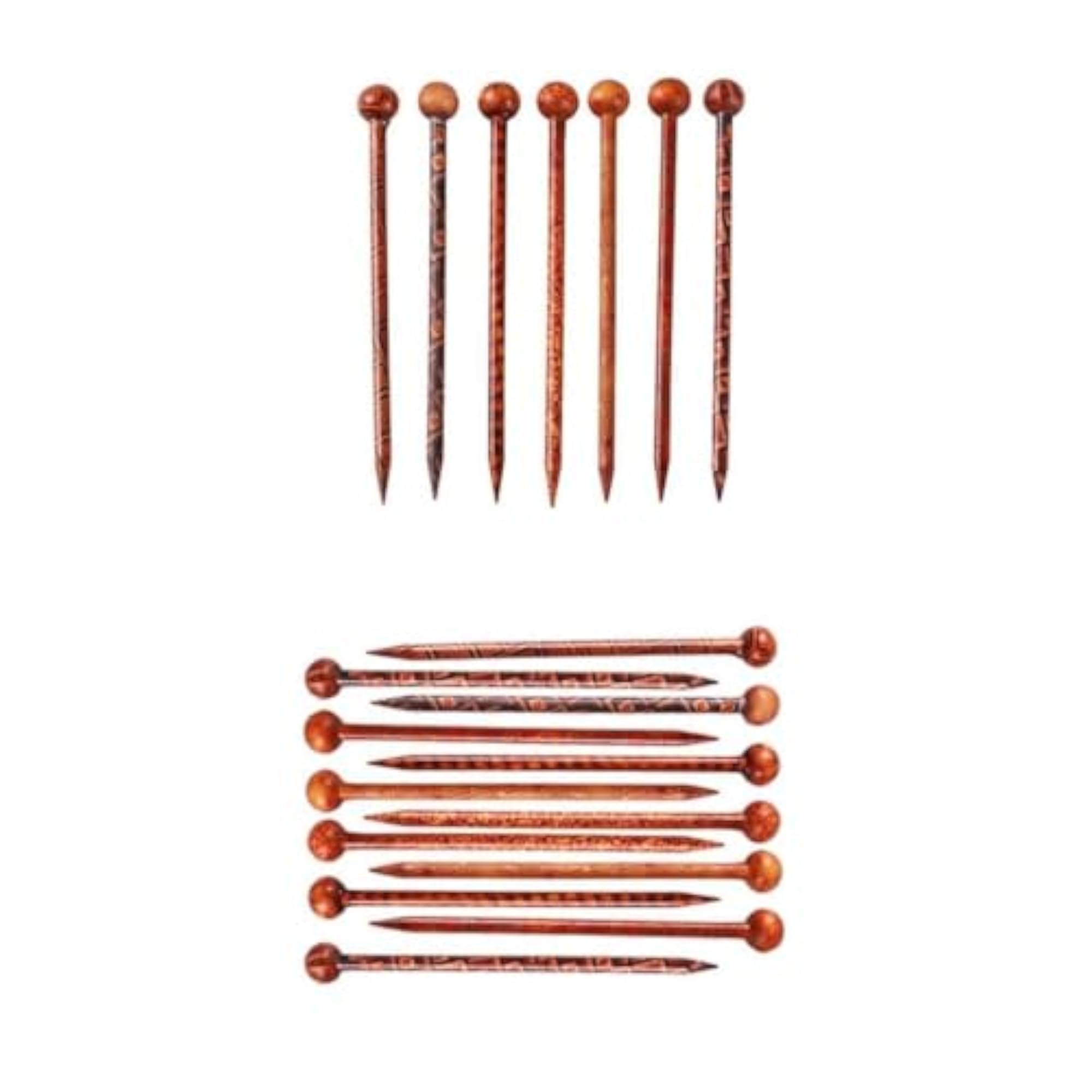 24pc Vintage Wooden Hair Stick Hairpin Set