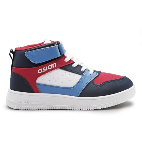 Image of ASIAN Boy's Thunder-12 Kids Casual White Sneaker High-Neck with Lightweight Synthetic Upper Lace-Up Shoes for Kid's & Boy's1