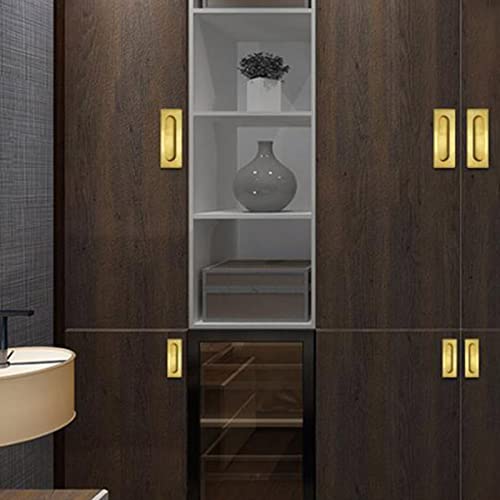 Maçaneta De Porta Deslizante, Maçaneta Embutida Deslizante, 4,1 X 1,5 X 0,5 Polegadas, Alças De Latã