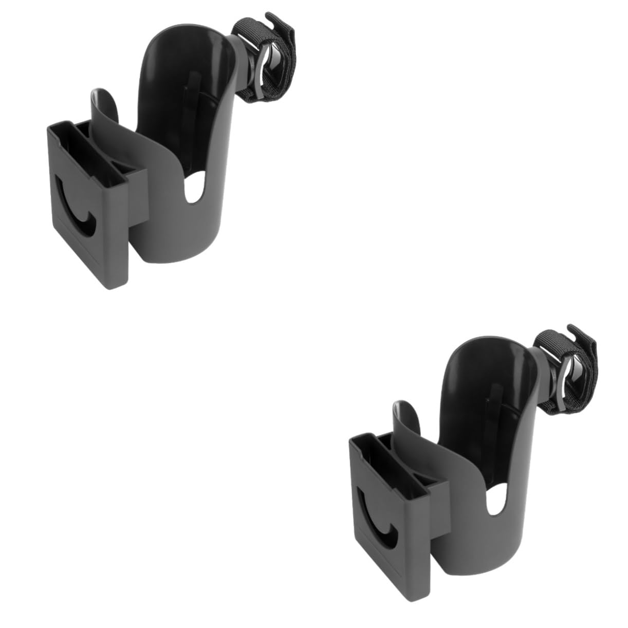 Yardwe 2 Pièces Porte Gobelet Poussette Noir Support Bouteille et Support Téléphone pour Poussettes Portable et Facile à Installer
