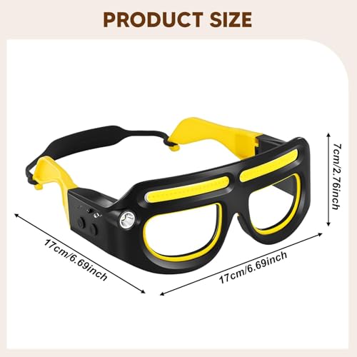 Gafas con linterna LED evitan fatiga visual en reparación y trabajos a oscuras 3
