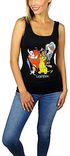 Débardeur Roi Lion Disney noir grande taille pour femme adepte de mode casual