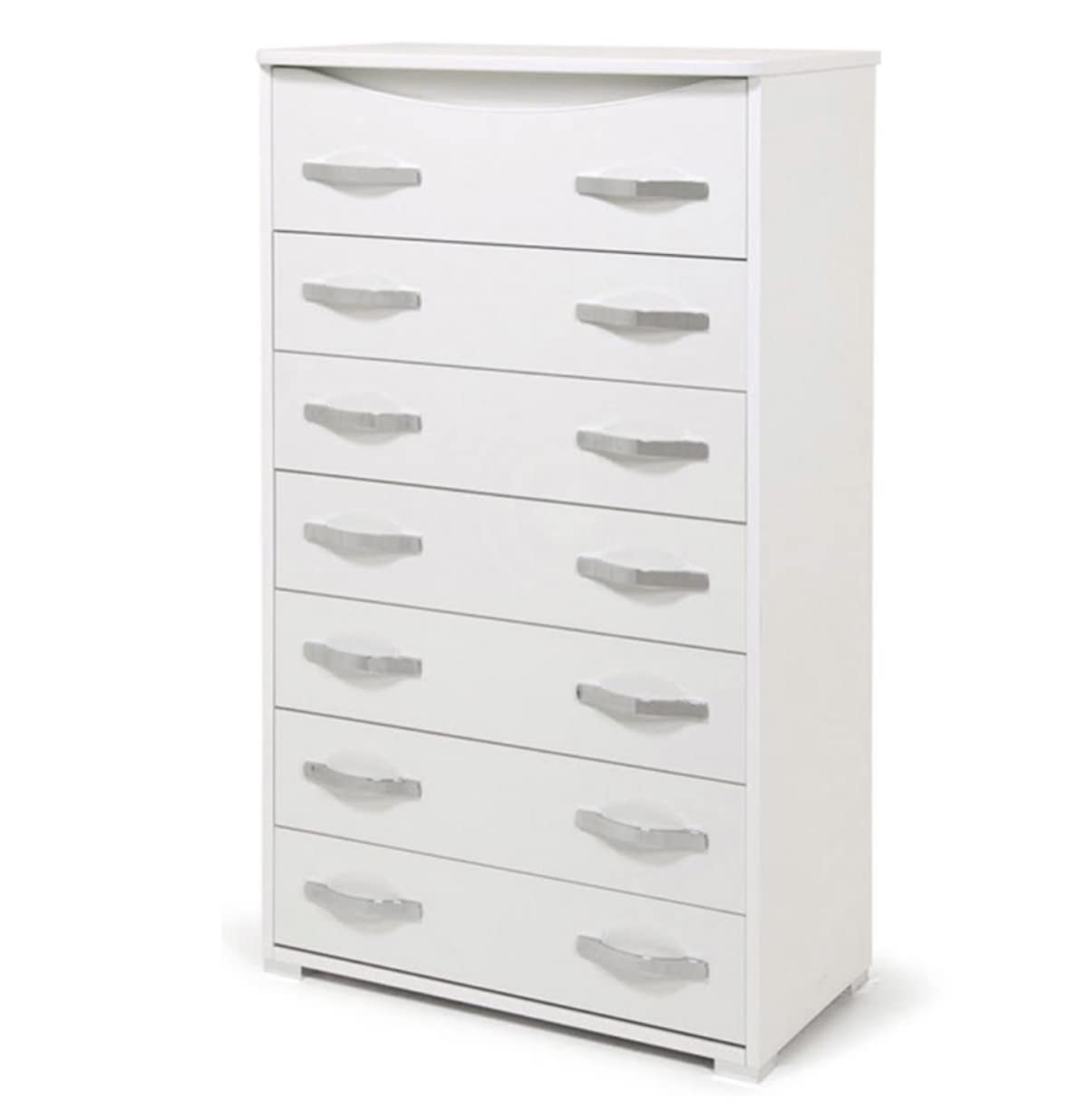 Semanario de 7 cajones blanco para organizar el vestidor familiar con tapa superior articulada