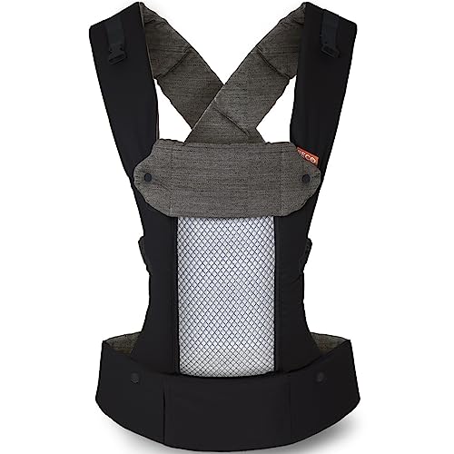 Image of Beco Baby Carrier 8 Hybrid Newborn to Toddler Carrier (7-45lbs) - All in 1 Mesh Toddler Carrier - Baby Carrier Backpack, Front and Hip Carrier with Adjustable Seat - Cooling Ergonomic Carrier (Black)