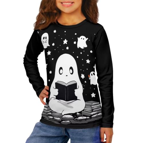 Image of Long Sleeve Shirts for Girls Casual Crewneck Tops Fall Winter Outfits for 3-16 Years Old