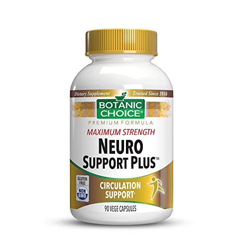 Botanic Choice - Maximum Strength Neuro Support Plus for Nerve Endings, Easy to Take Capsules Infused with Essential Vitamins for Circulation and Nerve Comfort - 90 Vege Capsules